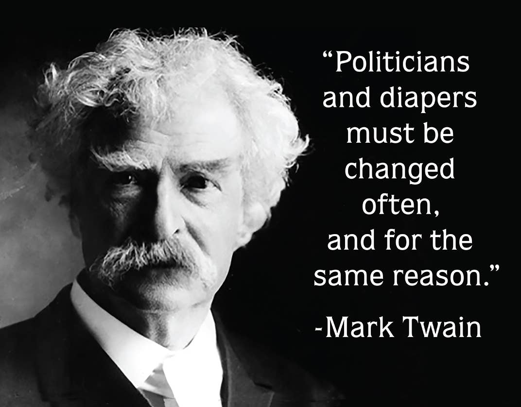 Mark Twain Politicians Tin Sign