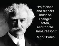 Mark Twain Politicians Tin Sign