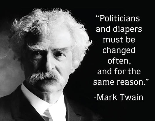 Mark Twain Politicians Tin Sign
