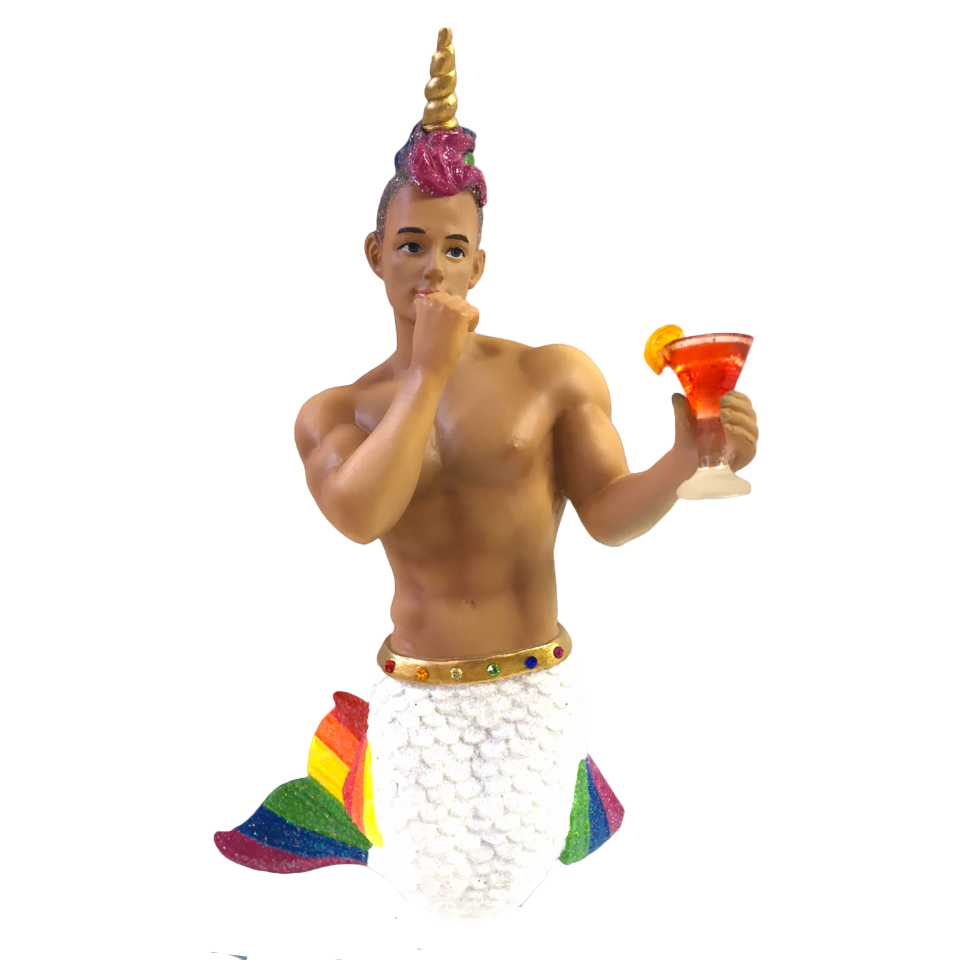 Rainbow Merman Ornament