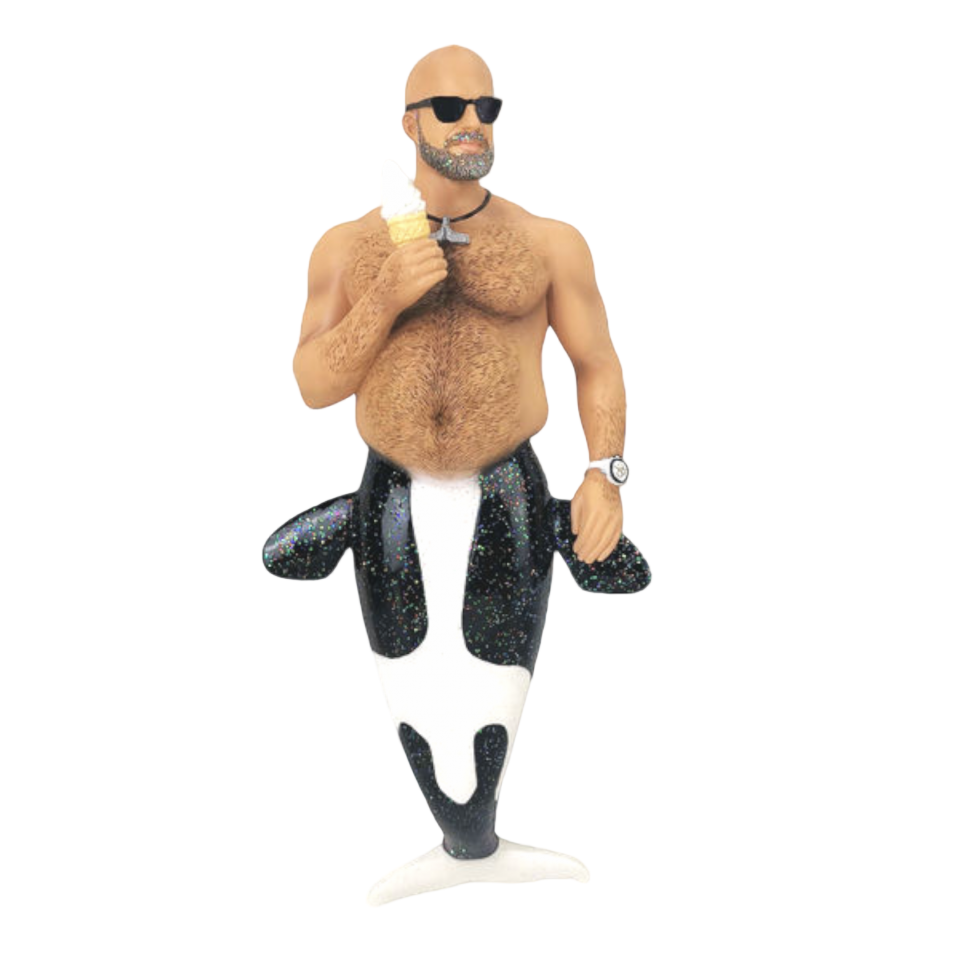 Beached Whale Merman Ornament