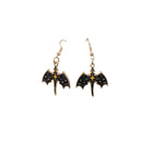 Enamel Flying Dragon Dangle Earrings