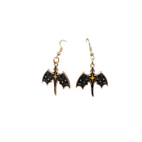 Enamel Flying Dragon Dangle Earrings