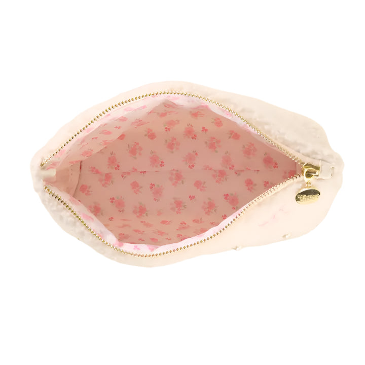 Teddy Pouch Bows Pink