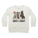 Merry and Bright Neigh Horse Christmas Kids  Unisex Holiday Shirt