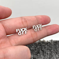 Fuck Off Stud Earrings
