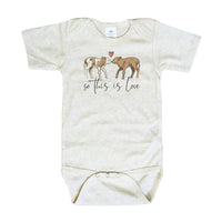 So this is love cow Baby Valentines Day Bodysuit