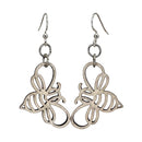 Blossom Bee Wooden Earrings