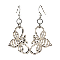 Blossom Bee Wooden Earrings