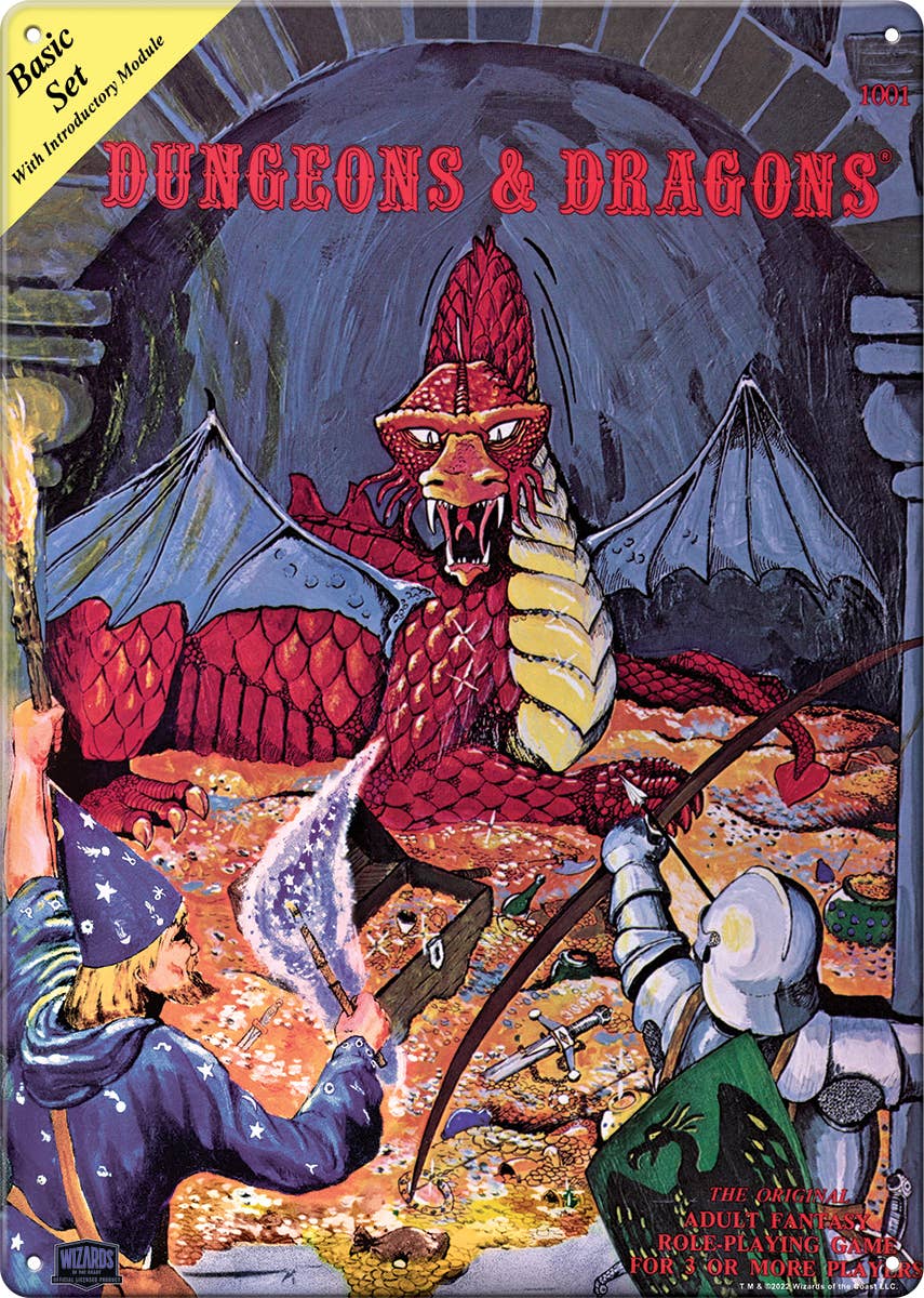 Dungeons & Dragons Advanced D&D Metal Sign (11.5" x 8.25")