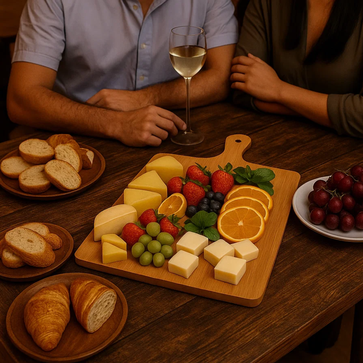16" x 10" Bamboo Cutting Board with Handle – Custom Engraving Available