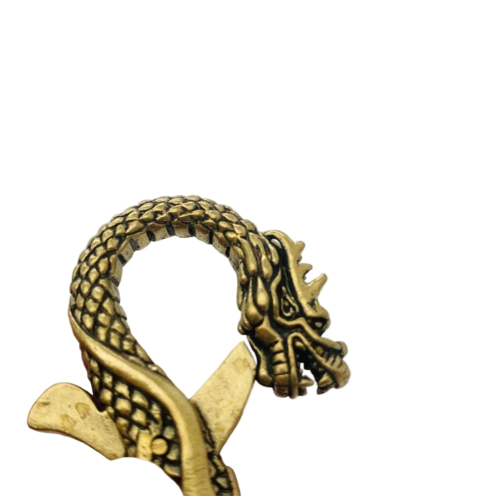 Brass Dragon Shaped Keychain