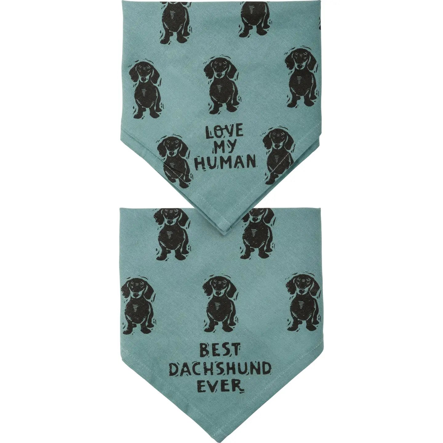 Dachshund/Love My Human Small Pet Bandana