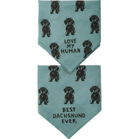 Dachshund/Love My Human Small Pet Bandana