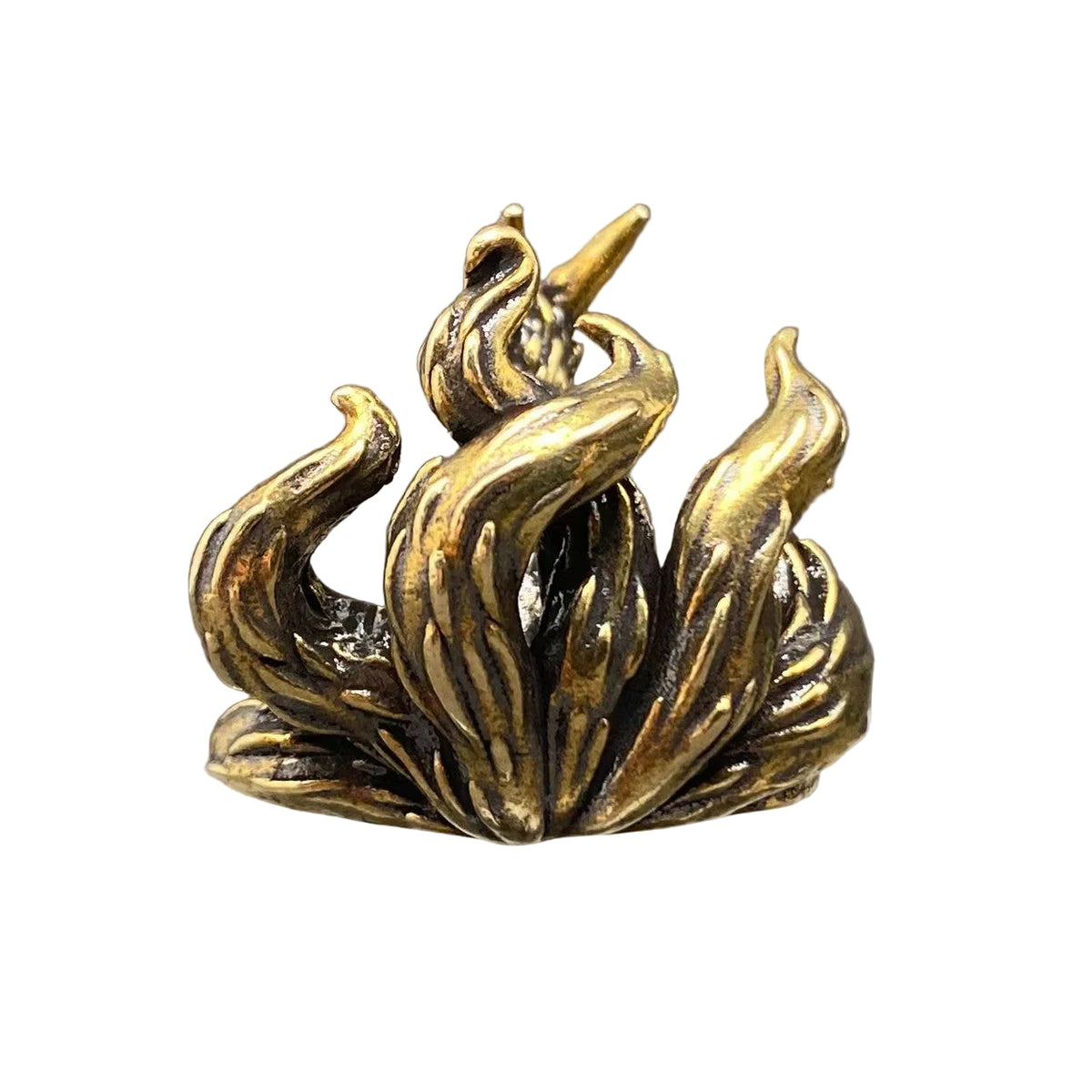 Mini Brass 7 Tails Fox Desktop Ornaments