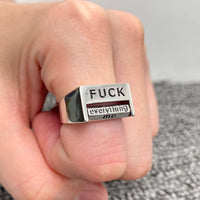 Fuck Everything Rotatable Message Ring