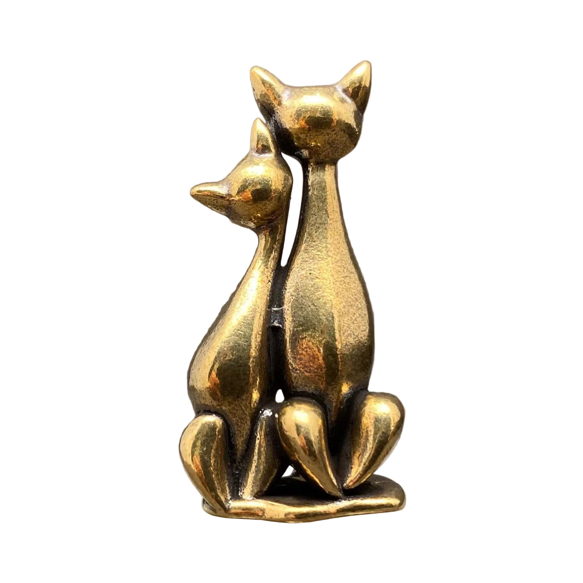 Brass Couple Cats Crafts Decoration Desktop Ornaments