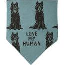 Husky/Love My Human Large Pet Bandana