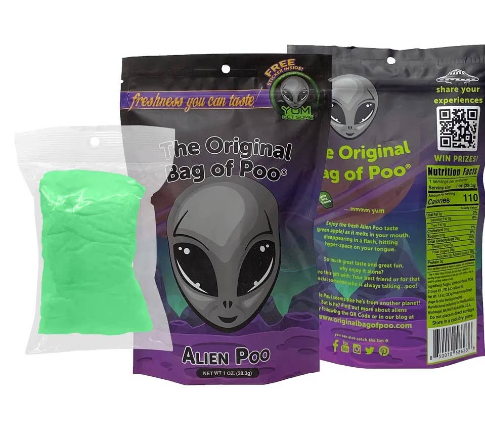 The Original Bag of Poo® (Alien Cotton Candy Poo)
