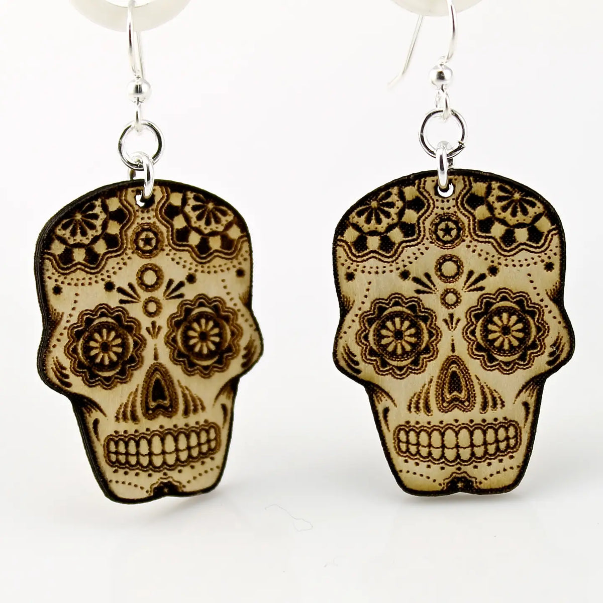 Sugar Skulls Wooden Earrings