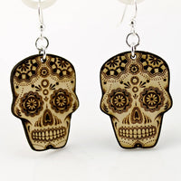 Sugar Skulls Wooden Earrings