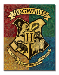 Harry Potter Hogwarts Shield Tin Sign