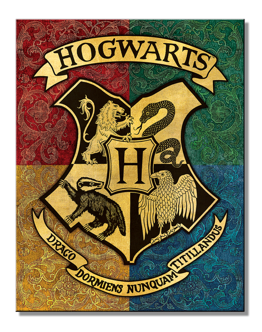 Harry Potter Hogwarts Shield Tin Sign