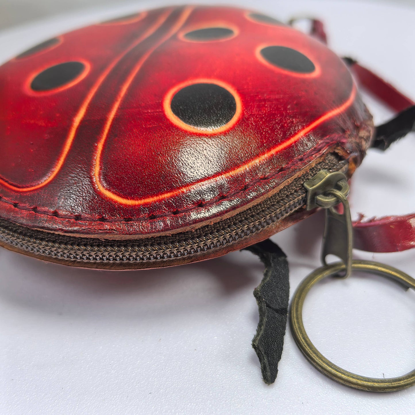 Ladybug Wristlet Leather Coin Purse Wallet