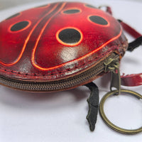 Ladybug Wristlet Leather Coin Purse Wallet