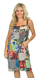 Cotton Patchwork Short Overalls