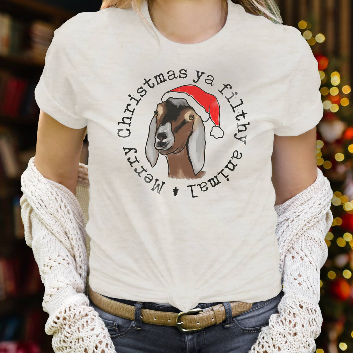 Filthy Animal Christmas Goat Tee