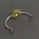 Two-Tone Evil Eye Charm Bracelet
