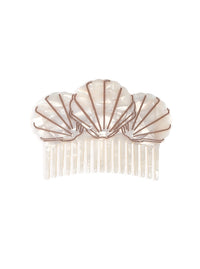 Wide-Tooth Mini Hair Comb Seashells