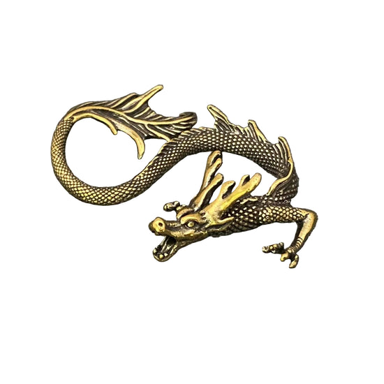Brass Chinese Dragon Desktop Ornament