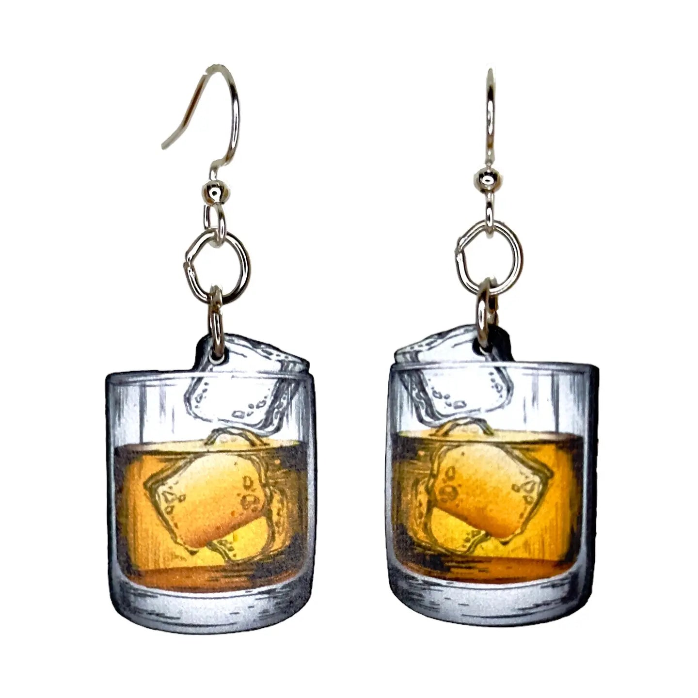 Whiskey Wooden Earrings