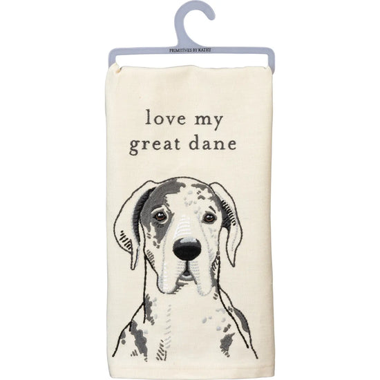 Love My Great Dane Kitchen Towel