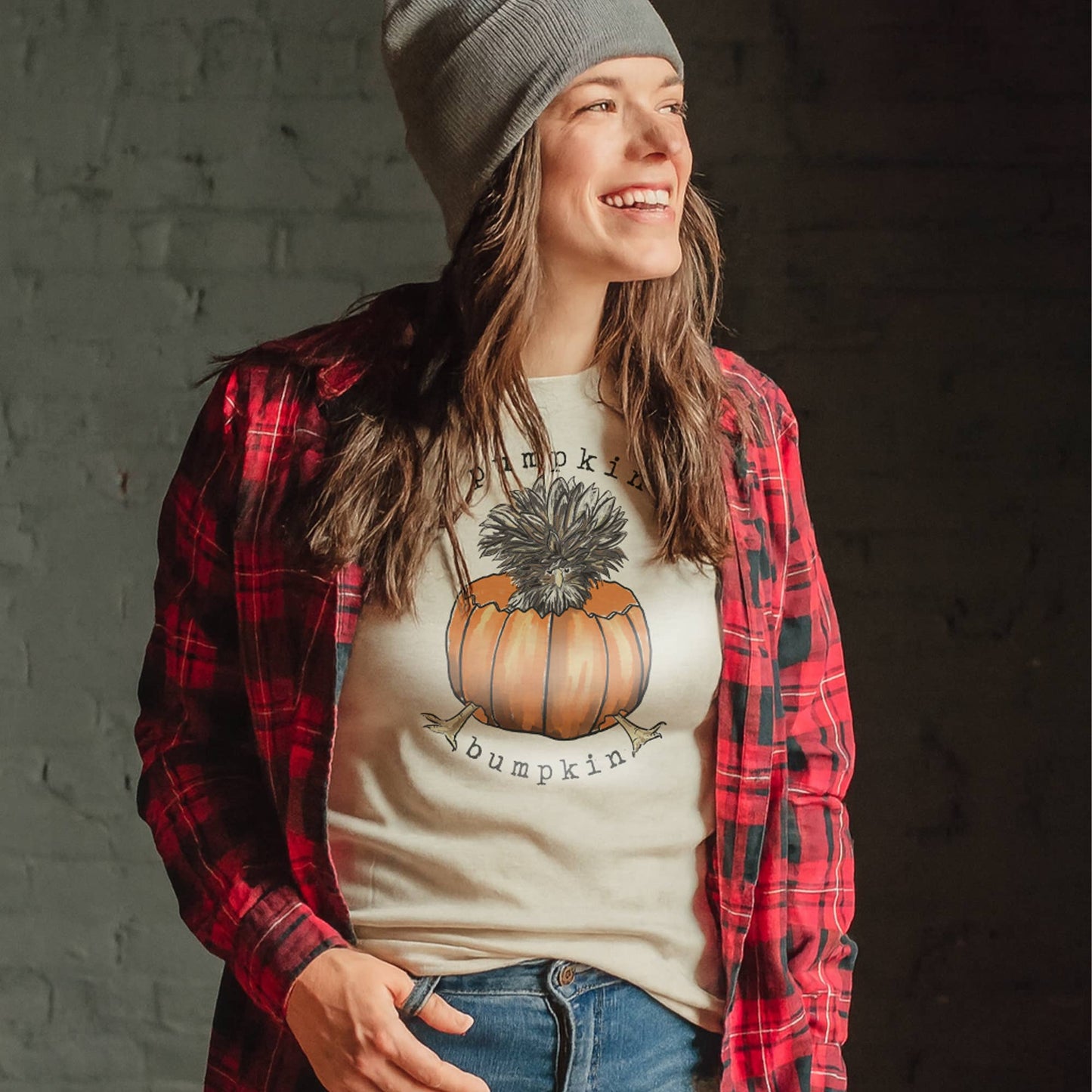 Pumpkin Bumpkin Chicken Funny Fall Country Adult Shirt