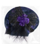 Purple Halloween Hat Mesh Witch Hat