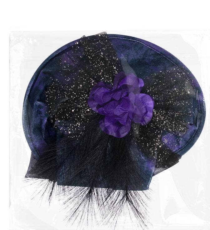 Purple Halloween Hat Mesh Witch Hat