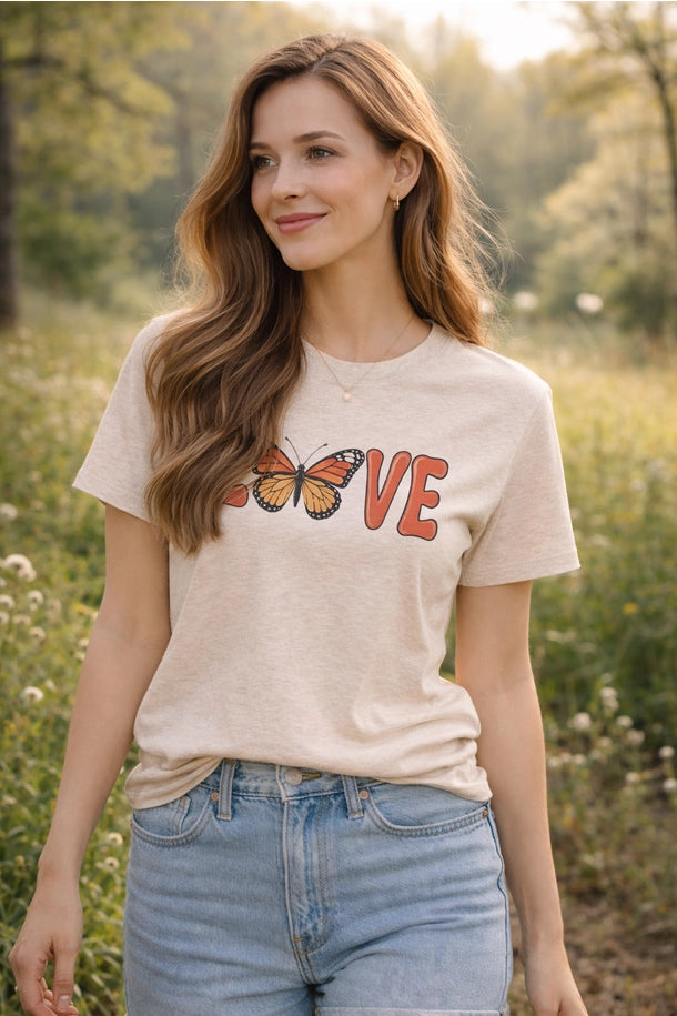 Love Monarch Butterfly Tee