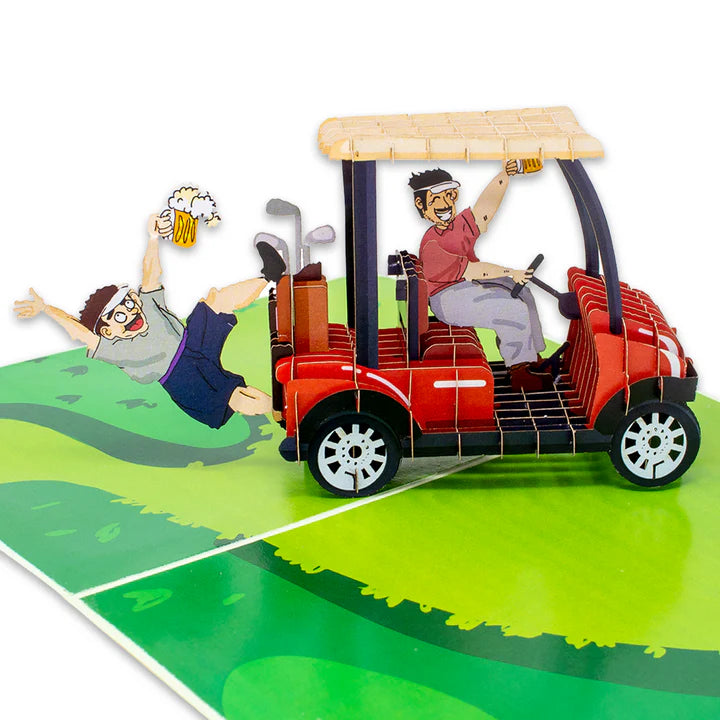 Drunk Golfers 3D Card