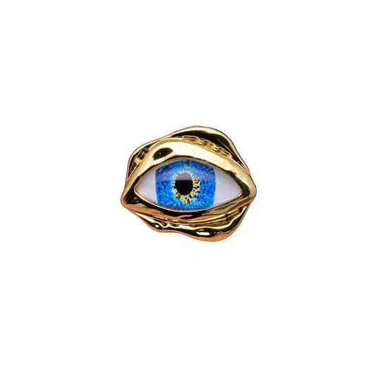 Vintage 18K Gold Plated Eye Ring