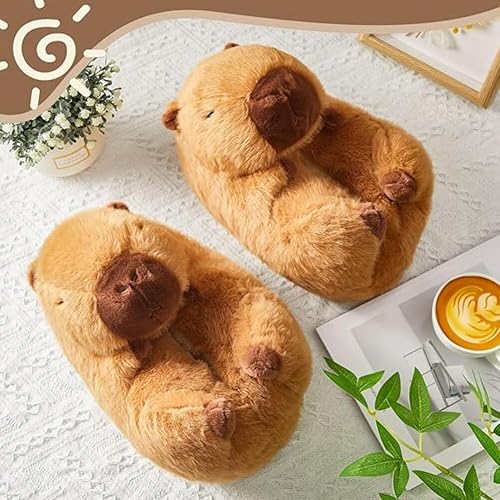 Fluffy Capybara Slippers