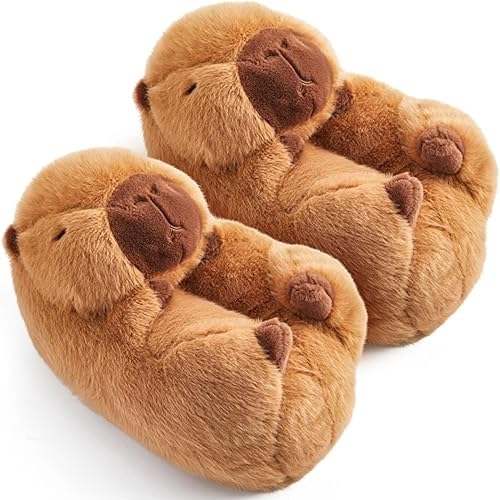 Fluffy Capybara Slippers