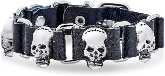 Leather Skull Bracelet