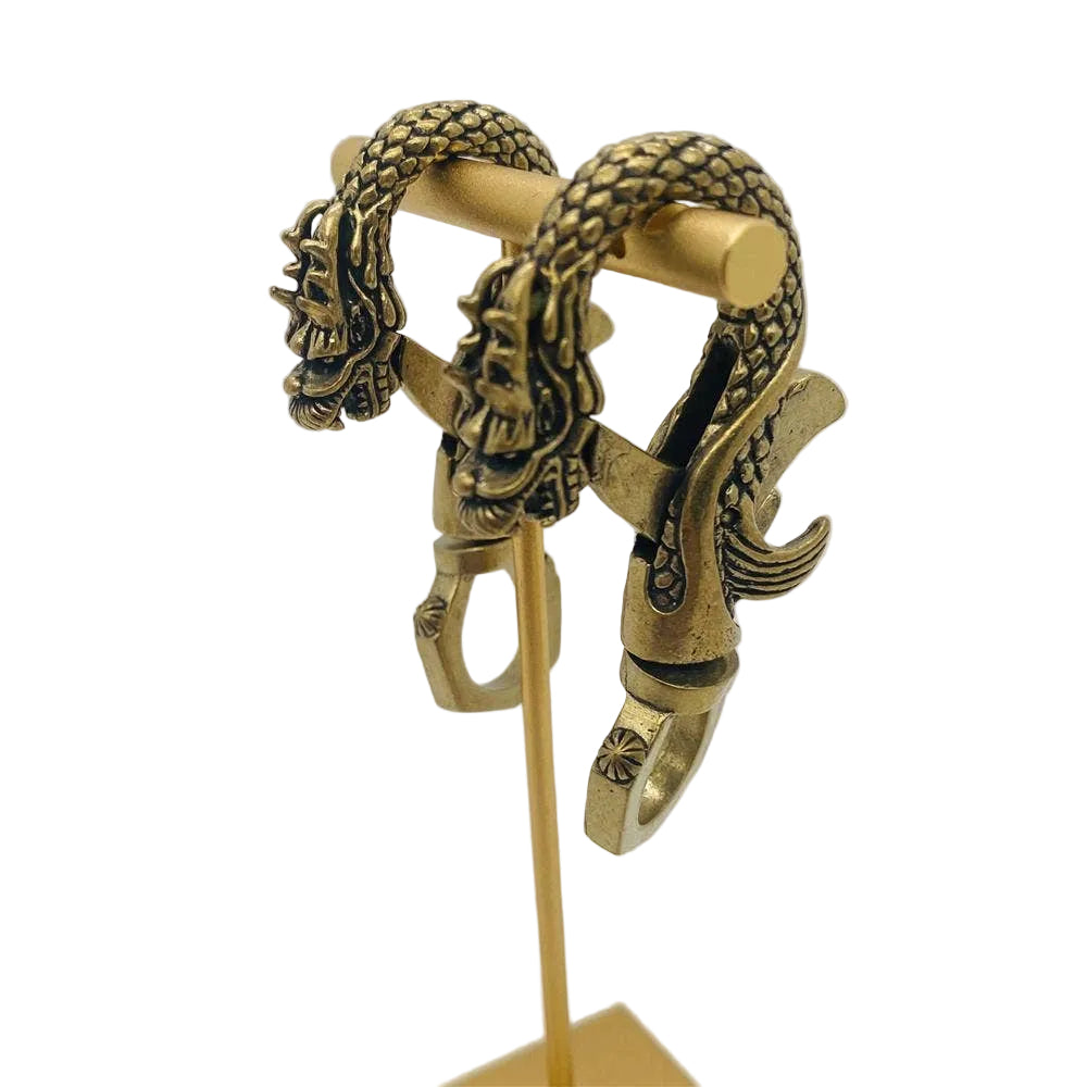 Brass Dragon Shaped Keychain