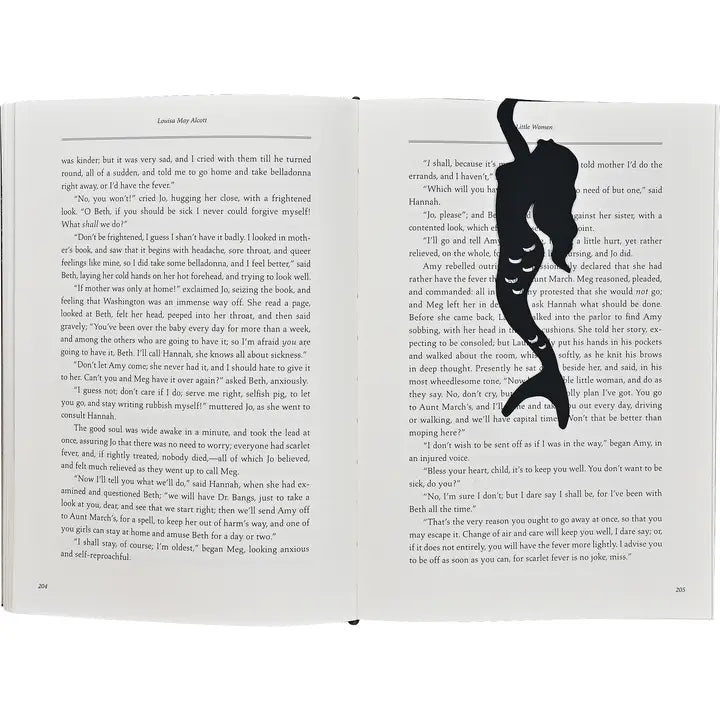 Mermaid 'Hanging' Metal Bookmark