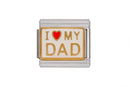 I Heart My Dad Italian Charm