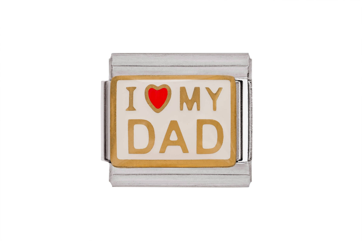 I Heart My Dad Italian Charm