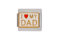 I Heart My Dad Italian Charm